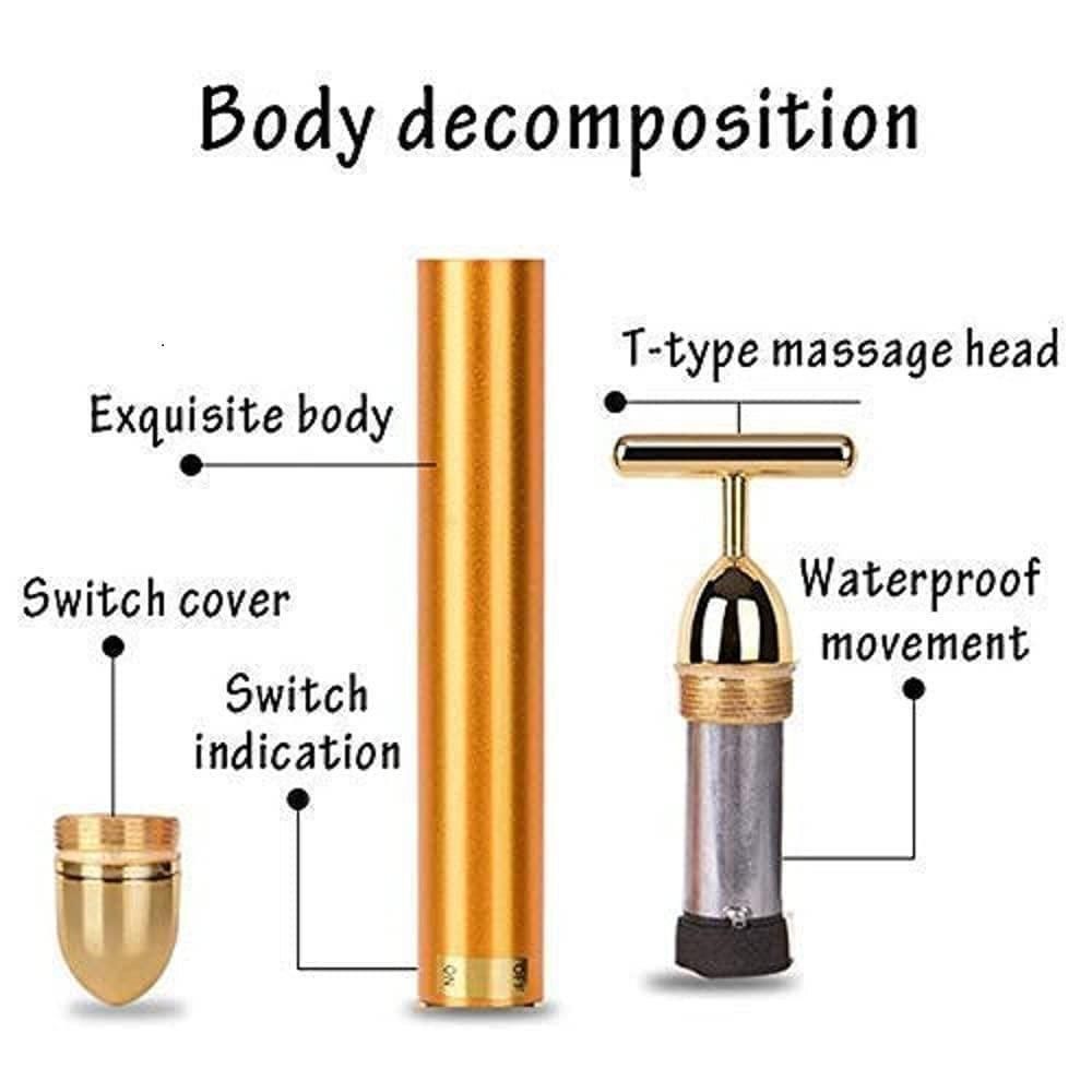 🌟 24K Gold Face Electric Massager – Glow Like Never Before!
