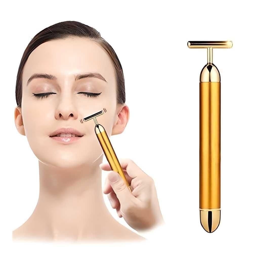 🌟 24K Gold Face Electric Massager – Glow Like Never Before!